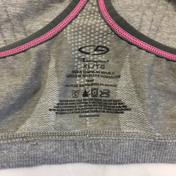 C9 by Champion Grey and Pink Sports Bra, Youth XL - Picture 5 of 5